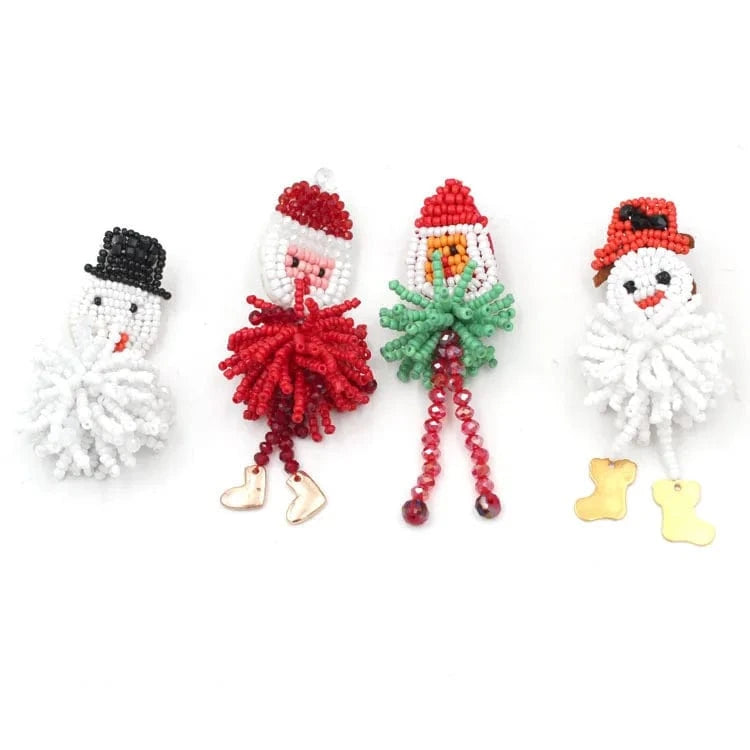 2022  New Cutechristmas ornaments christmas tree earrings bell earrings reindeer Santa Claus Gift earrings