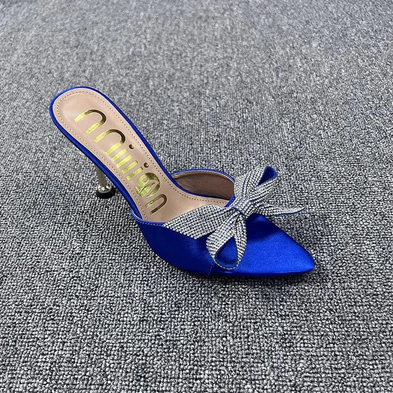 2022 New Female Pointed-toe High Heels Stilettos Sexy Ladies Outdoor Super High Heel Slippers