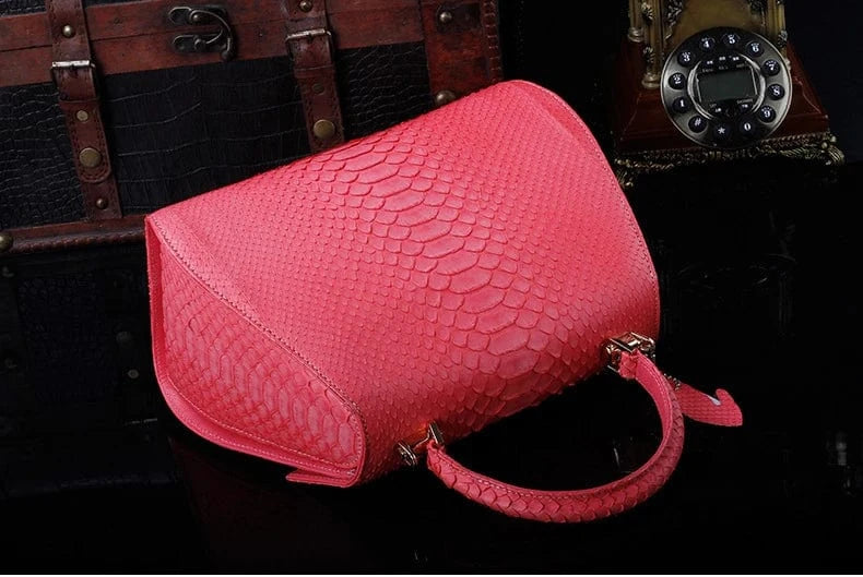 2023 Custom Luxury Genuine Exotic Snake Skin Leather Shoulder Crossbody Bag For Women Ladies Female Handbags Supplier