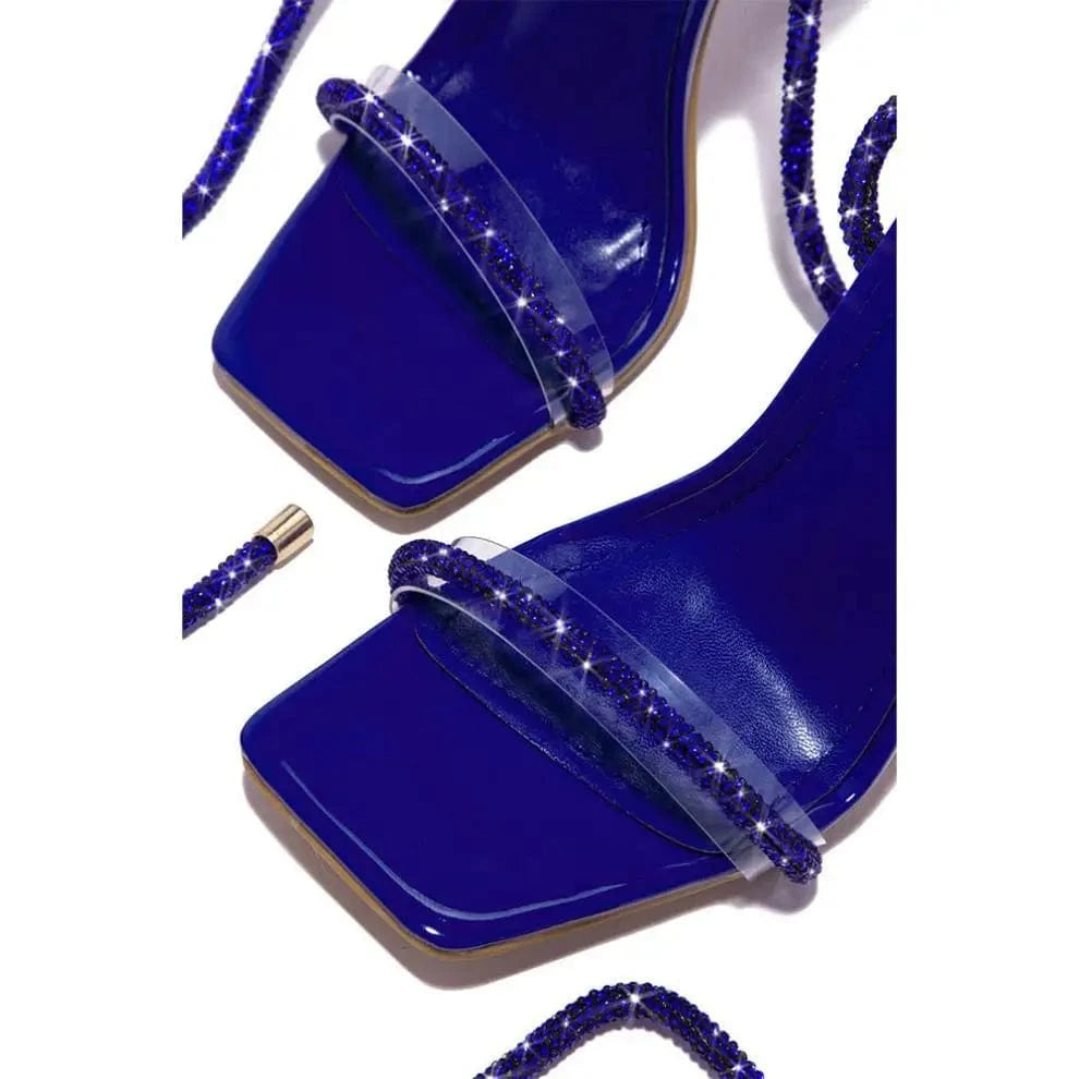 2023 gold new  high lace up  strap rhinestone slim high heels Roman stiletto pointed toe  ladies sandals heels