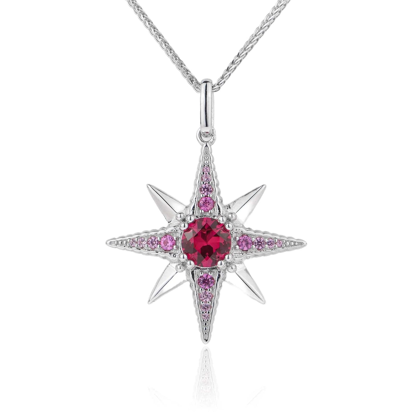 2023 Hot Selling Products 925 Sterling Silver Fashion Jewelry Moissanite Diamond North Star Pendants Necklace for Women