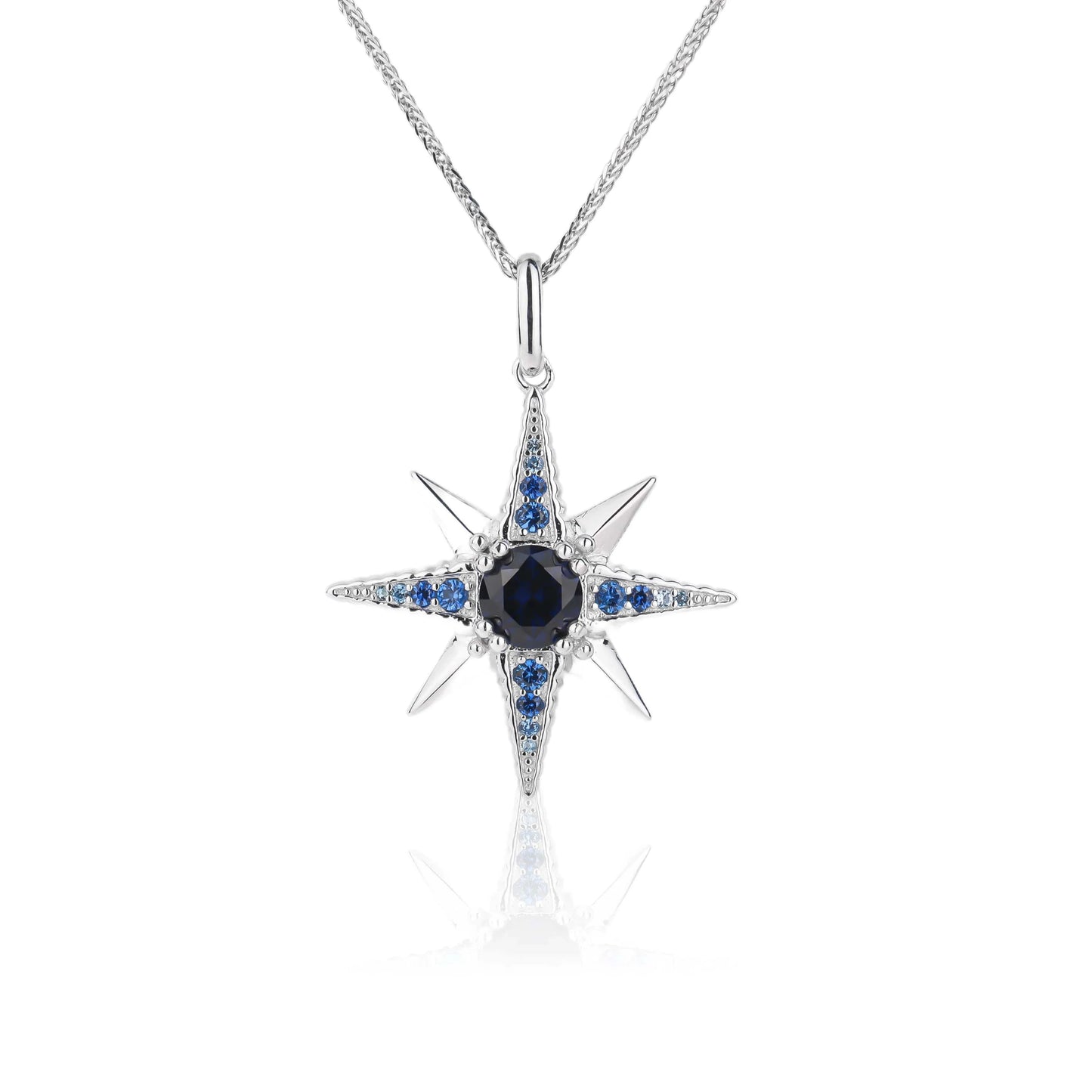 2023 Hot Selling Products 925 Sterling Silver Fashion Jewelry Moissanite Diamond North Star Pendants Necklace for Women