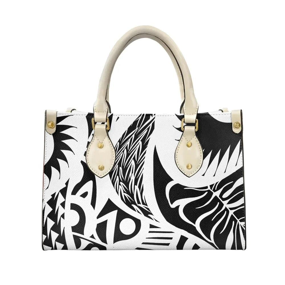2023 Luxury Handbags for Women Polynesia Tribal Black and Pink Women's Shoulder Bags Top Handle Satchel Tote Work Bag with Strap