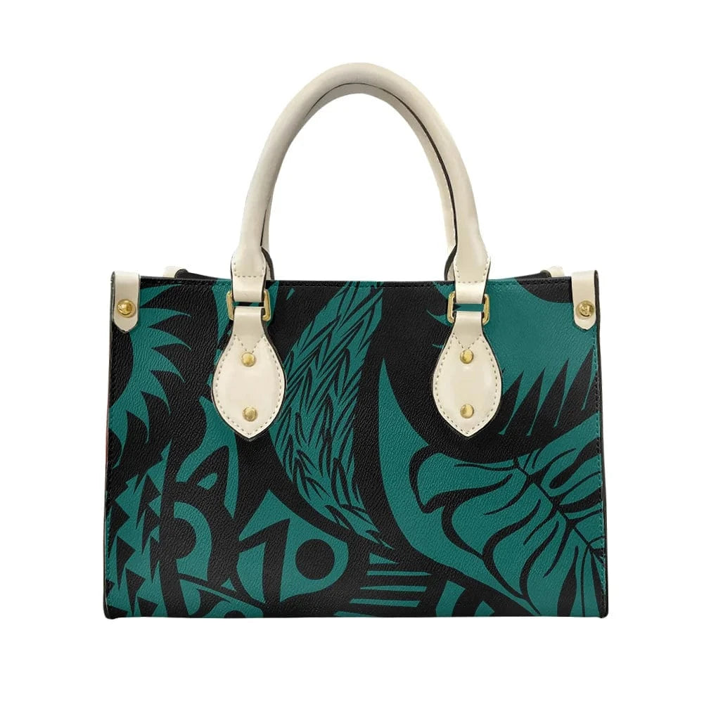 2023 Luxury Handbags for Women Polynesia Tribal Black and Pink Women's Shoulder Bags Top Handle Satchel Tote Work Bag with Strap