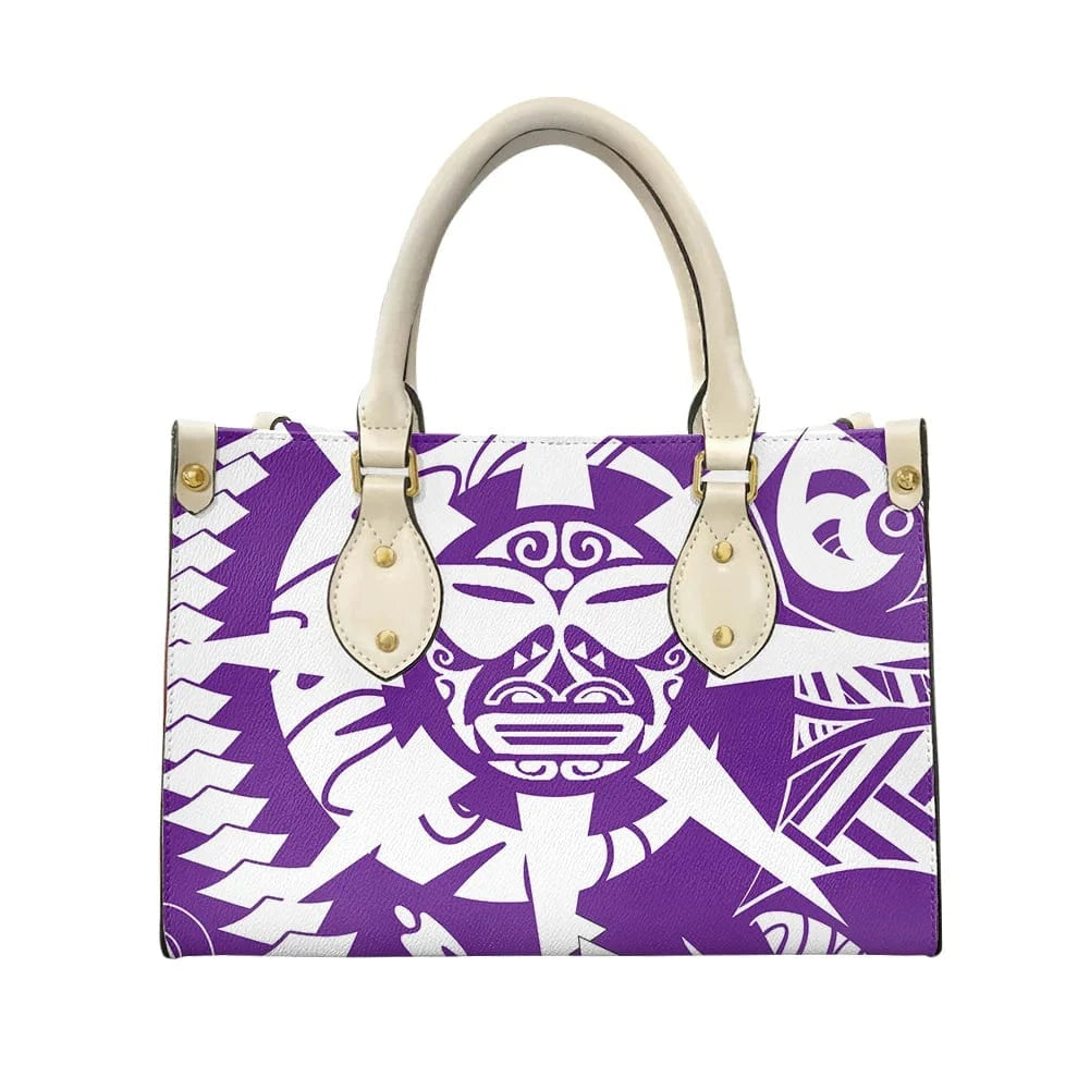 2023 Luxury Handbags for Women Polynesia Tribal Black and Pink Women's Shoulder Bags Top Handle Satchel Tote Work Bag with Strap