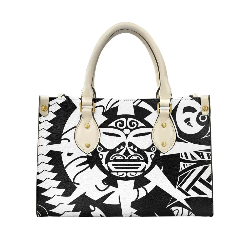 2023 Luxury Handbags for Women Polynesia Tribal Black and Pink Women's Shoulder Bags Top Handle Satchel Tote Work Bag with Strap
