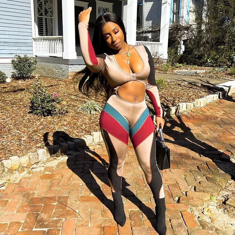 2023 New Design  Fashion Navel Jumpsuit Printing Spring Rompers Y2K Women Clothing Casual  One Piece Jumpsuit for Women
