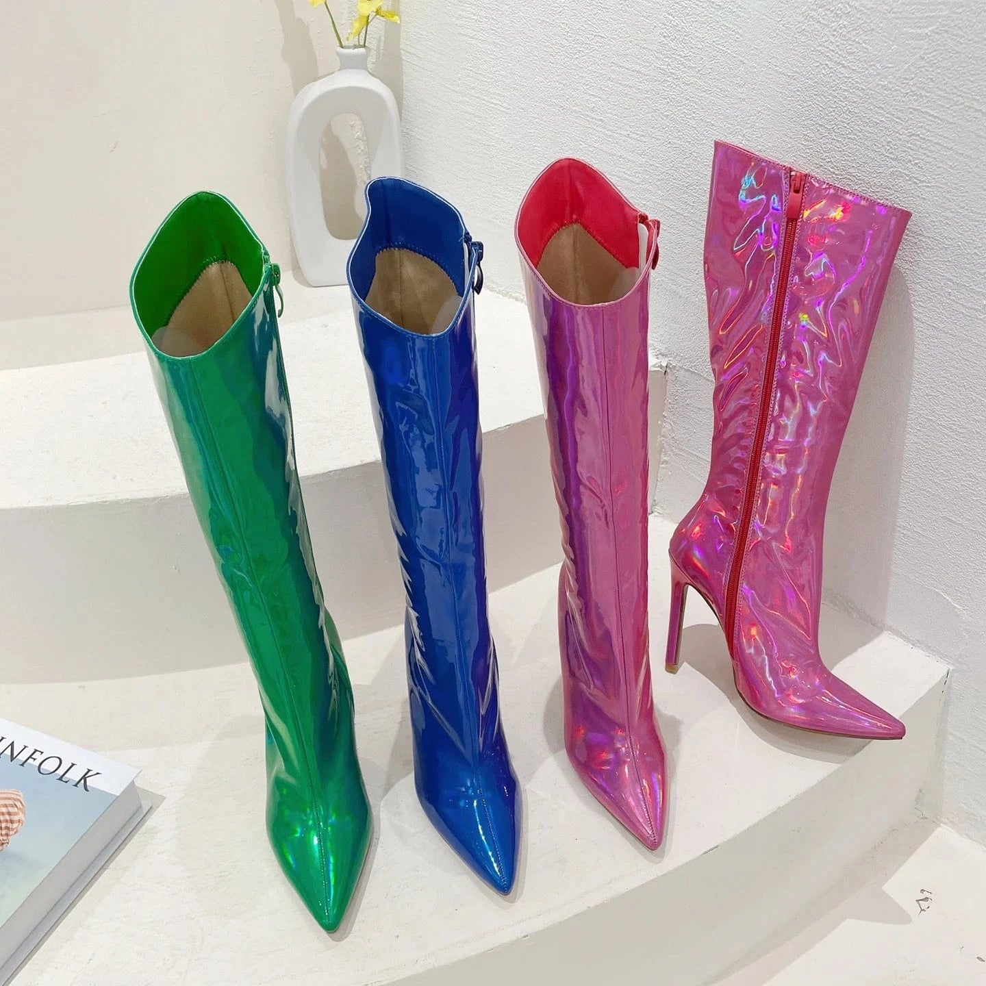 2023 New Design Women's Boots 11 cm High Heel Platform Ladies Boots Shoes Sexy Stiletto High Heel Shoes For Women