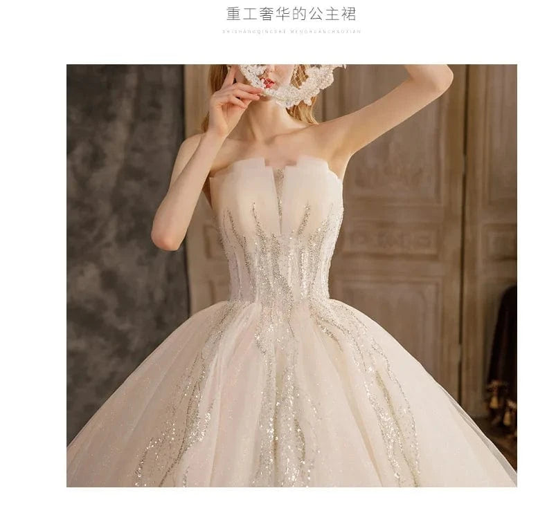 2023 OEM Custom size luxury modest wedding dresses elegant off should wedding dress guest romantic marriage wedding dresses