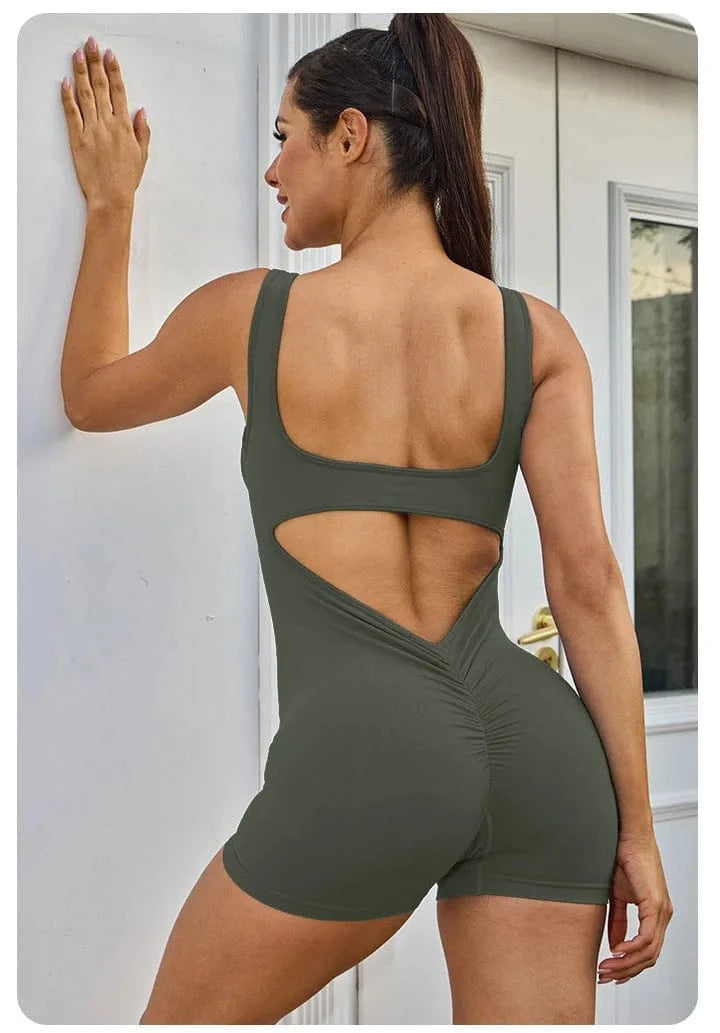 2024 Athletic Scrunch Butt Sport Outfit Woman Fitness Wear Yoga Women Sportswear Seamless One Piece Workout Jumpsuit