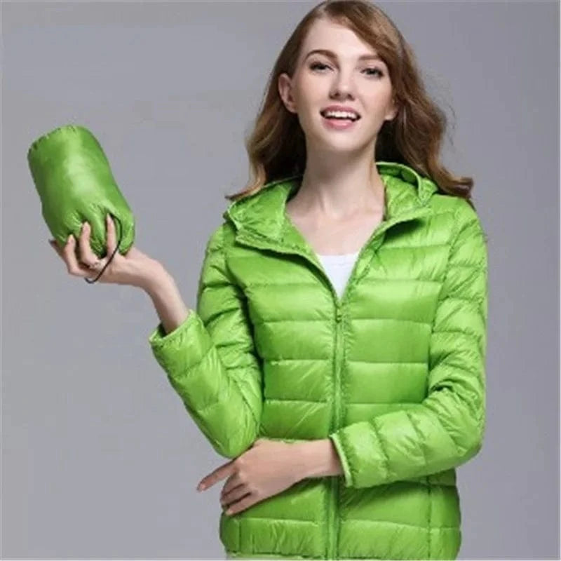2024 Autumn And Winter New Korean Casual Short Hooded Large Size Light Warm Coat Wholesale Down Jacket Women