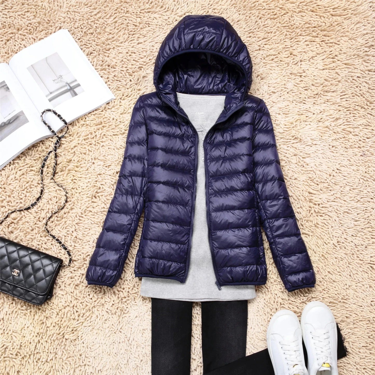 2024 Autumn And Winter New Korean Casual Short Hooded Large Size Light Warm Coat Wholesale Down Jacket Women
