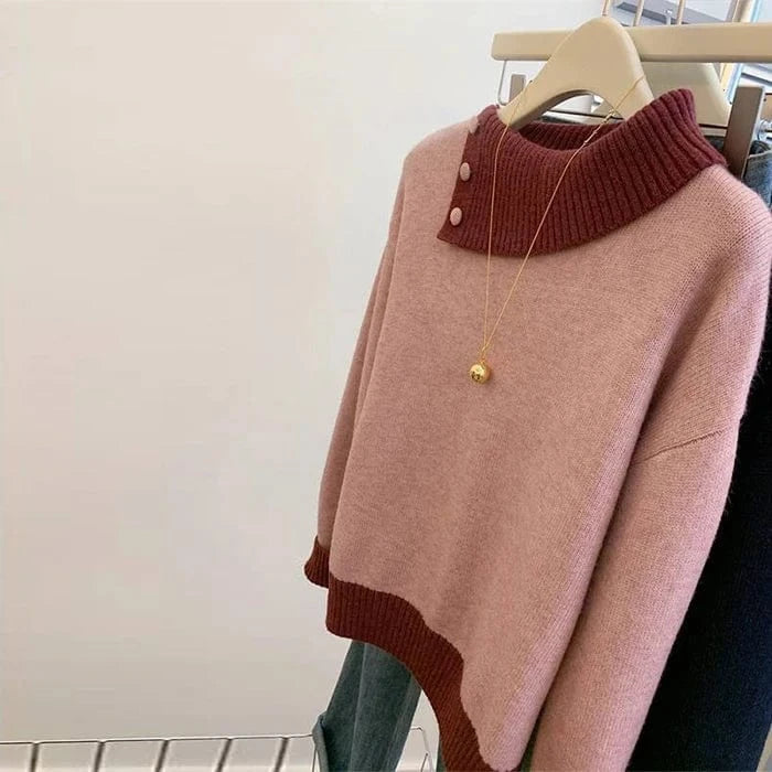 2024 autumn new arrival boat collar long sleeve free style ladies knit jumper