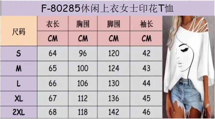 2024 autumn women clothing cotton girls half sleeve T-shirt loose printed