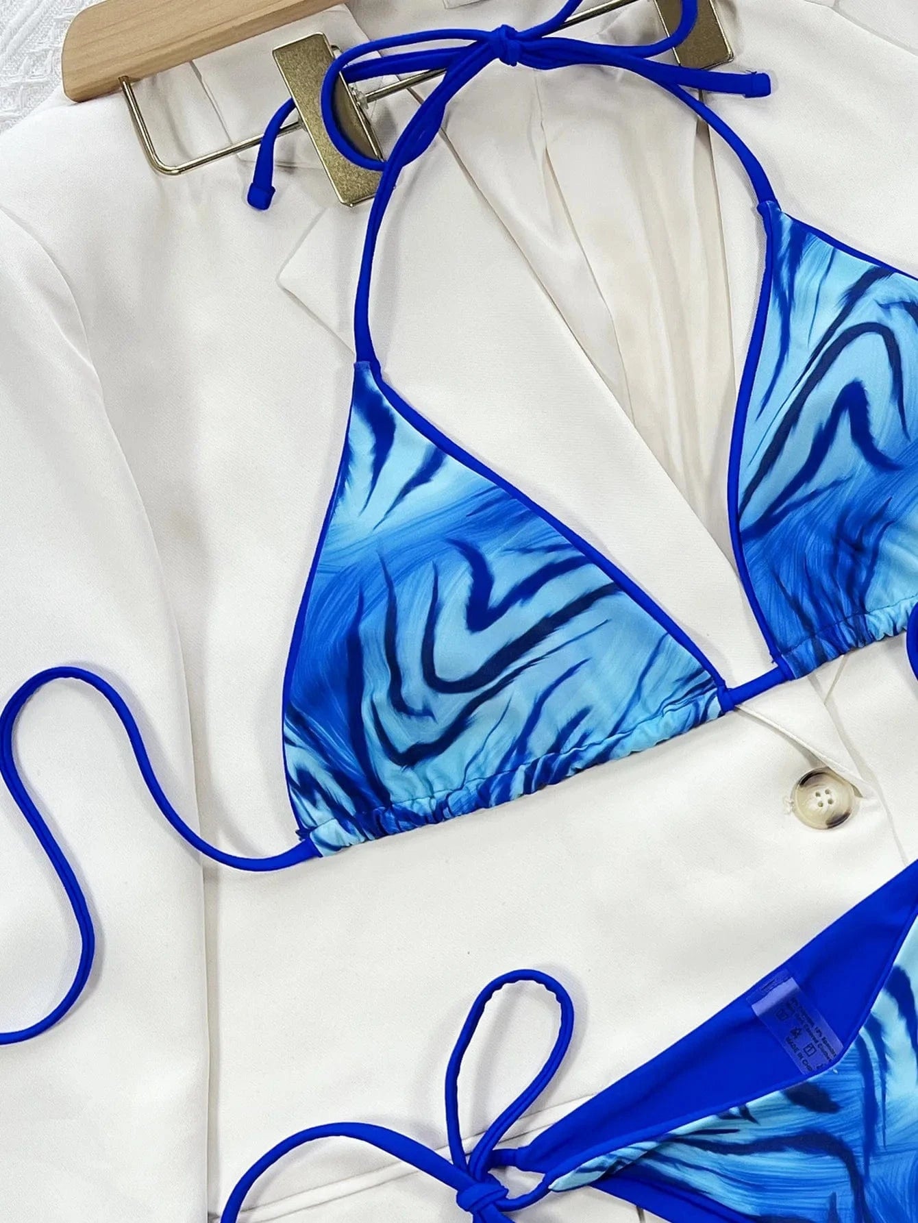 2024 Biquini high cut swimsuit striped print Women's push up Bikini Sexy Thong swimwear bikinis beachwear feminino beach outing