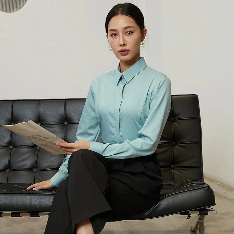 2024 Breathable Stain Resistant Women's Shirt Waterproof Anti-Dirt Shirt Casual Long Sleeves Anti Fouling Women Shirts