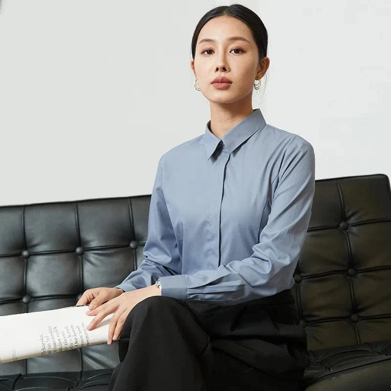 2024 Breathable Stain Resistant Women's Shirt Waterproof Anti-Dirt Shirt Casual Long Sleeves Anti Fouling Women Shirts