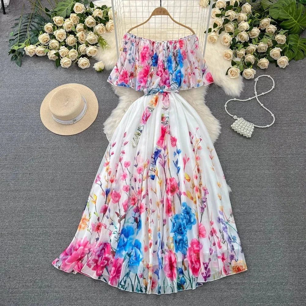 2024 Clothing Manufacturers Custom Woman Clothes Wholesale Apparel Elegant Vintage Lady Stock Long Dresses Casual