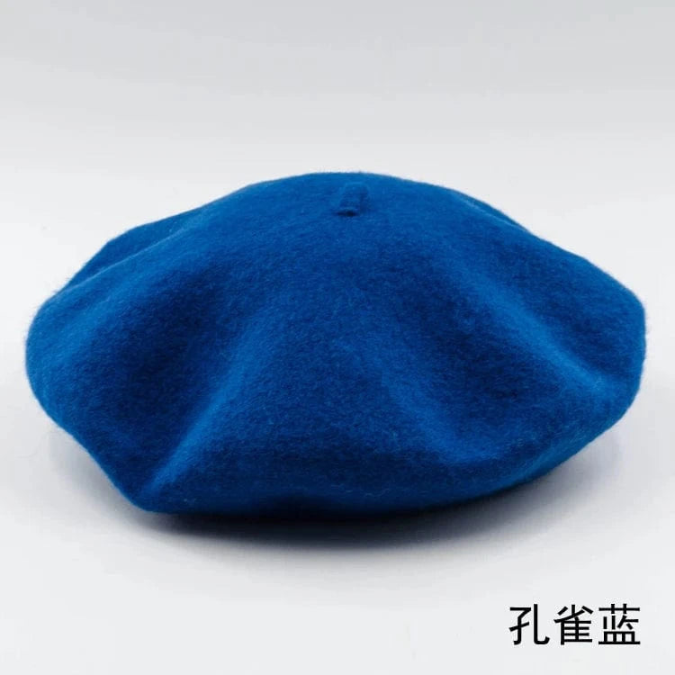 2024 Custom Colorful women men embroidery berrete embroidered berets femme 100% wool boina hat caps beret high quality wholesale