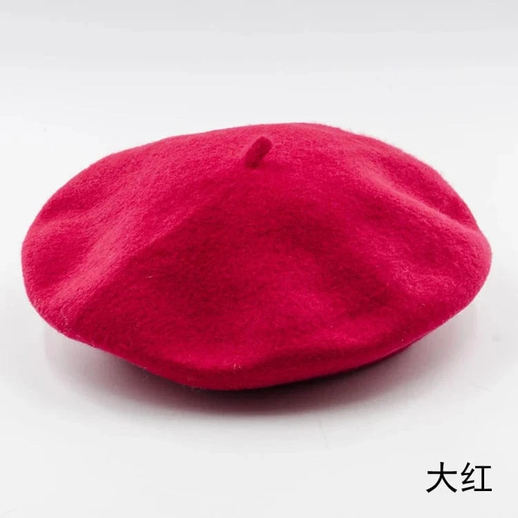 2024 Custom Colorful women men embroidery berrete embroidered berets femme 100% wool boina hat caps beret high quality wholesale
