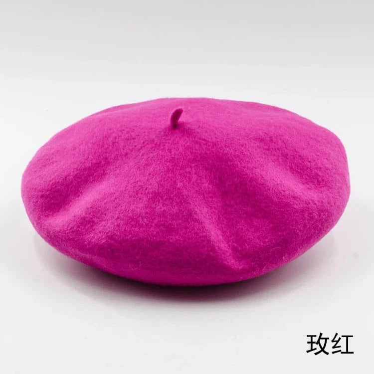 2024 Custom Colorful women men embroidery berrete embroidered berets femme 100% wool boina hat caps beret high quality wholesale