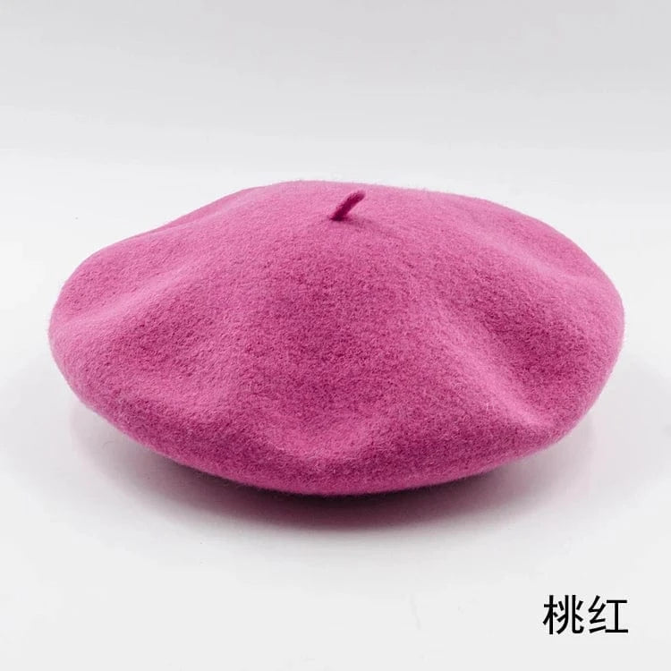 2024 Custom Colorful women men embroidery berrete embroidered berets femme 100% wool boina hat caps beret high quality wholesale