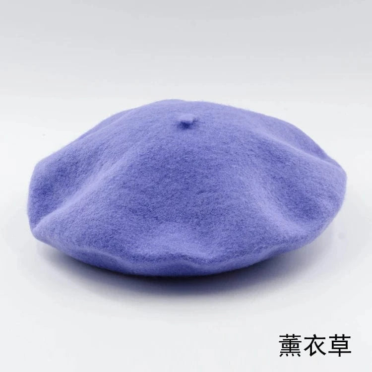 2024 Custom Colorful women men embroidery berrete embroidered berets femme 100% wool boina hat caps beret high quality wholesale