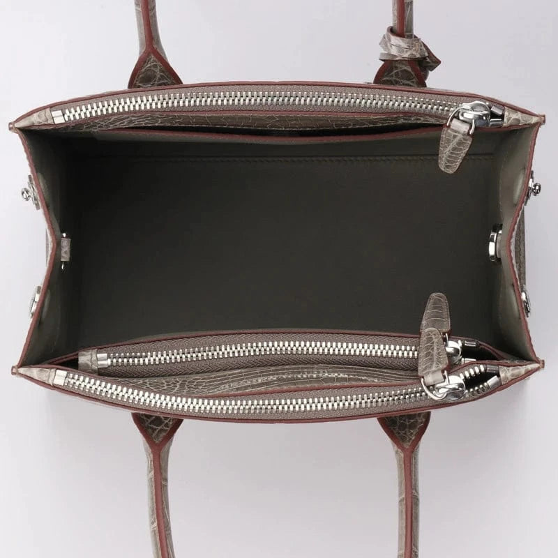 2024 Designer Classic Genuine Alligator Crocodile Leather Woman Handbags Famous Brands Crossbody Tote Hand Bags For Women