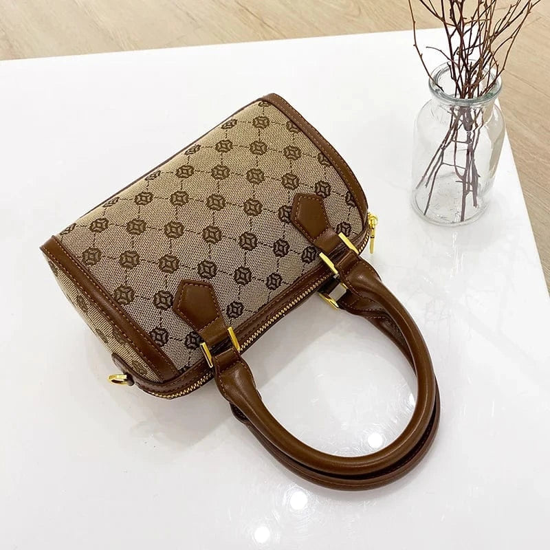 2024 Drop Shipping Flowers Canvas Purses And Handbags Mini Boston Bags Women Handbags Ladies