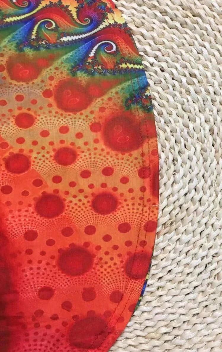 2024 Europe and the United States summer new women's round neck short sleeve long skirt printed dress women