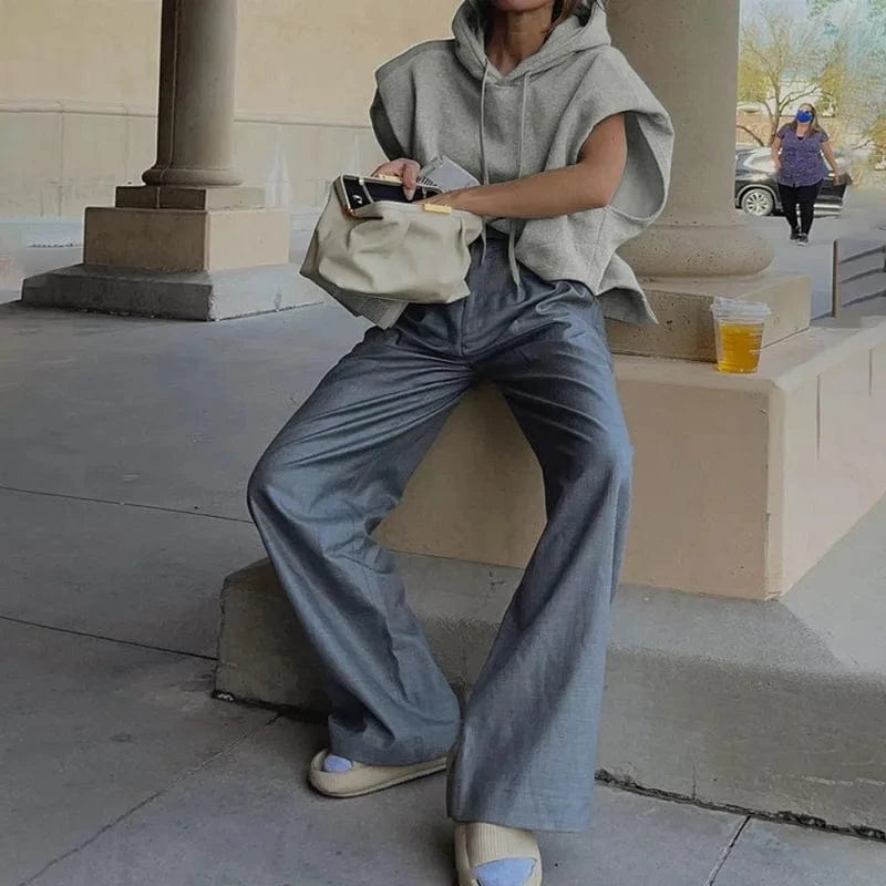 2024 Fall New Arrival Women Fashion Clothes Short Hoodies Sweatshirt Custom Logo Women's Hoodies