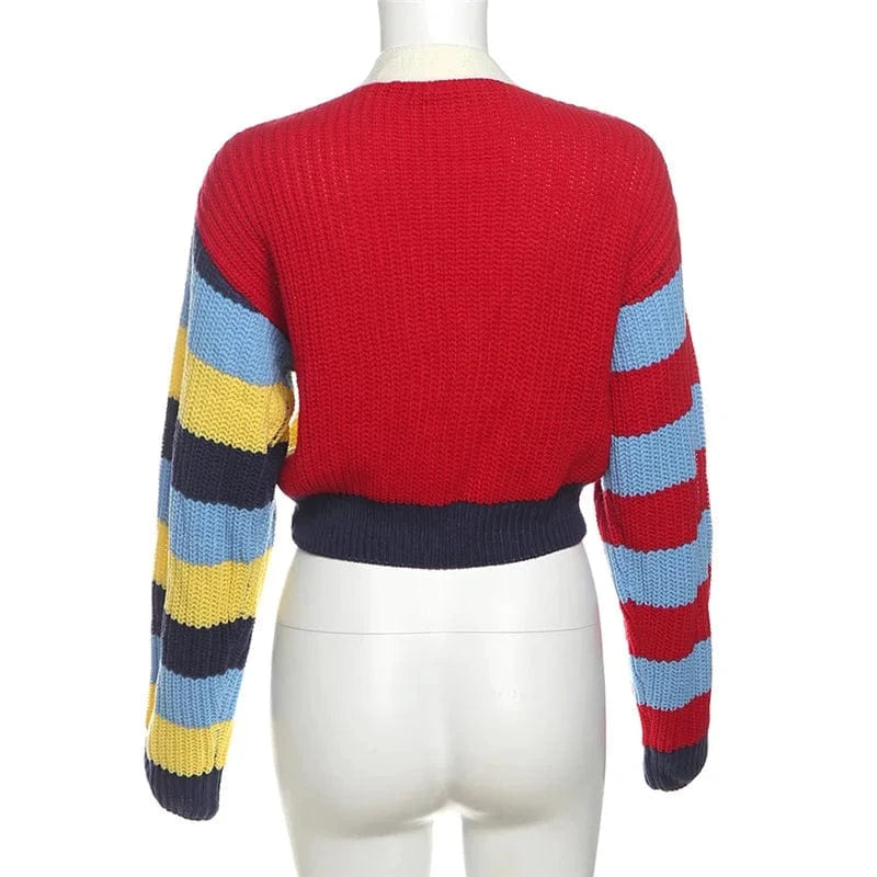 2024 fall women clothing dropship good quality cute printed knitted women sweater coats