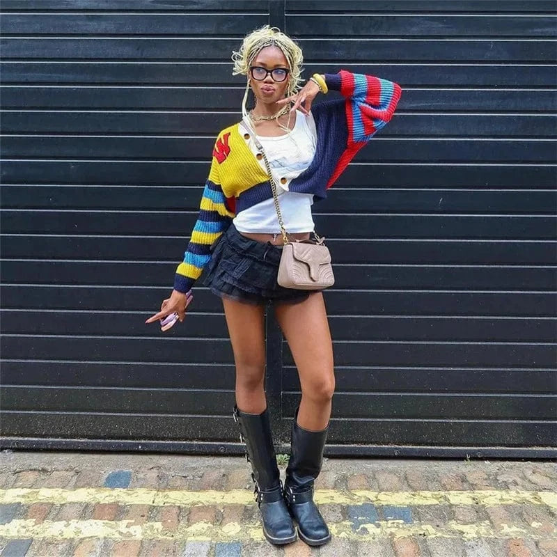 2024 fall women clothing dropship good quality cute printed knitted women sweater coats