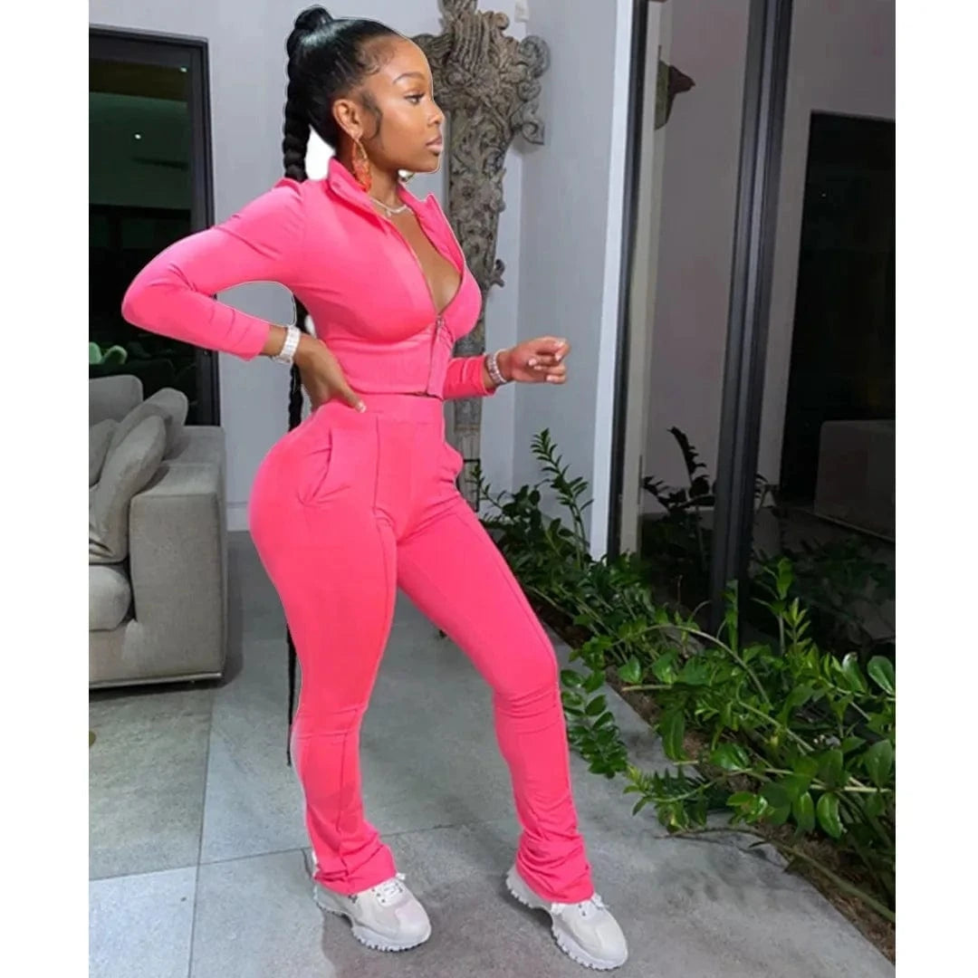 2024 Fashion Sport Casual Women Long Sets Reflective Strip Women Clothing Jogger Set Outfit Women 2 Piece Set