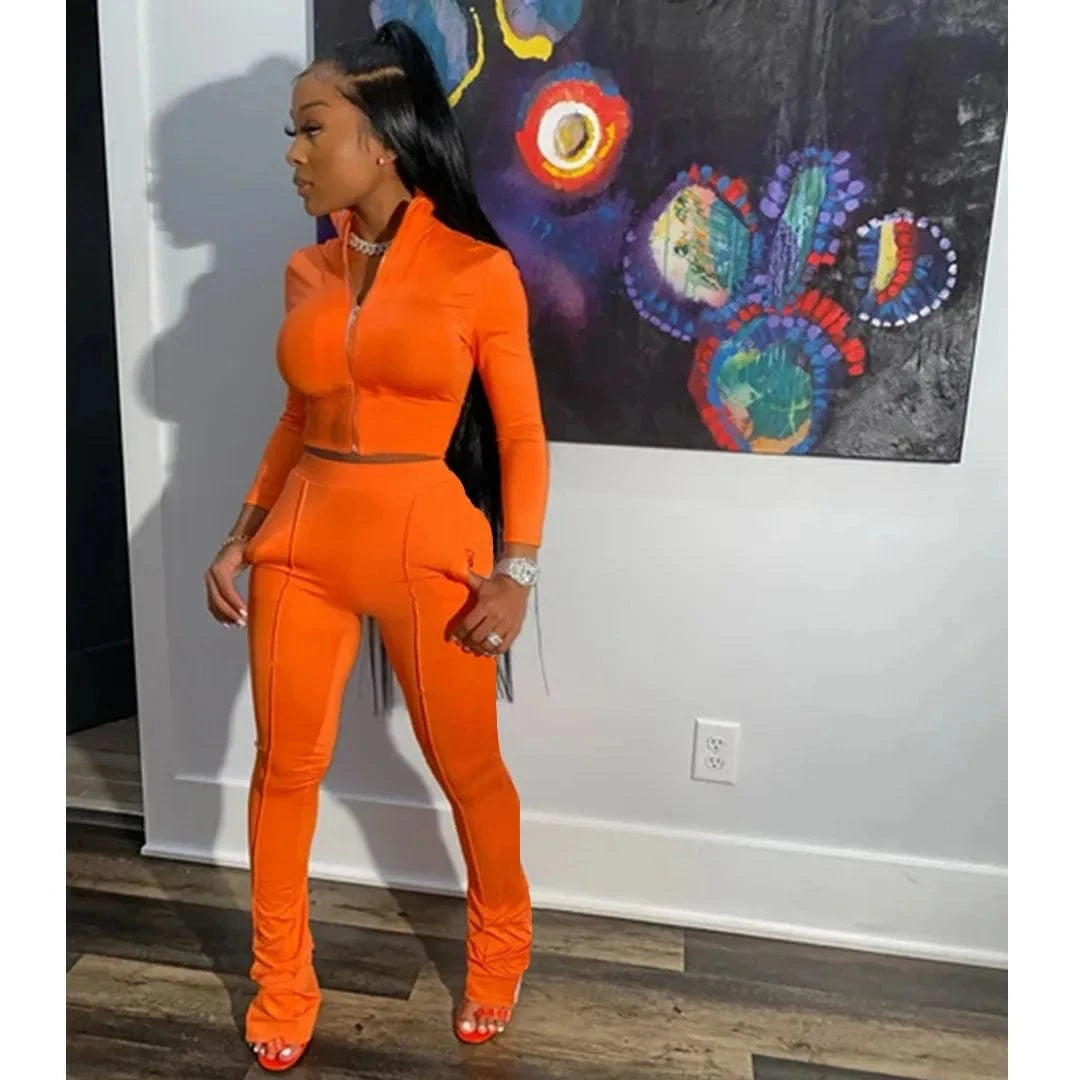 2024 Fashion Sport Casual Women Long Sets Reflective Strip Women Clothing Jogger Set Outfit Women 2 Piece Set