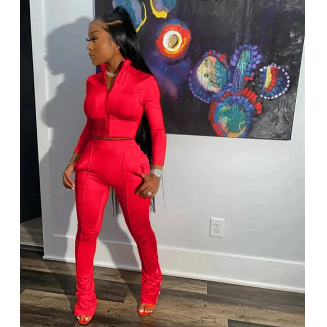 2024 Fashion Sport Casual Women Long Sets Reflective Strip Women Clothing Jogger Set Outfit Women 2 Piece Set