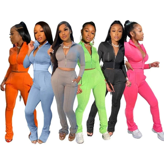 2024 Fashion Sport Casual Women Long Sets Reflective Strip Women Clothing Jogger Set Outfit Women 2 Piece Set