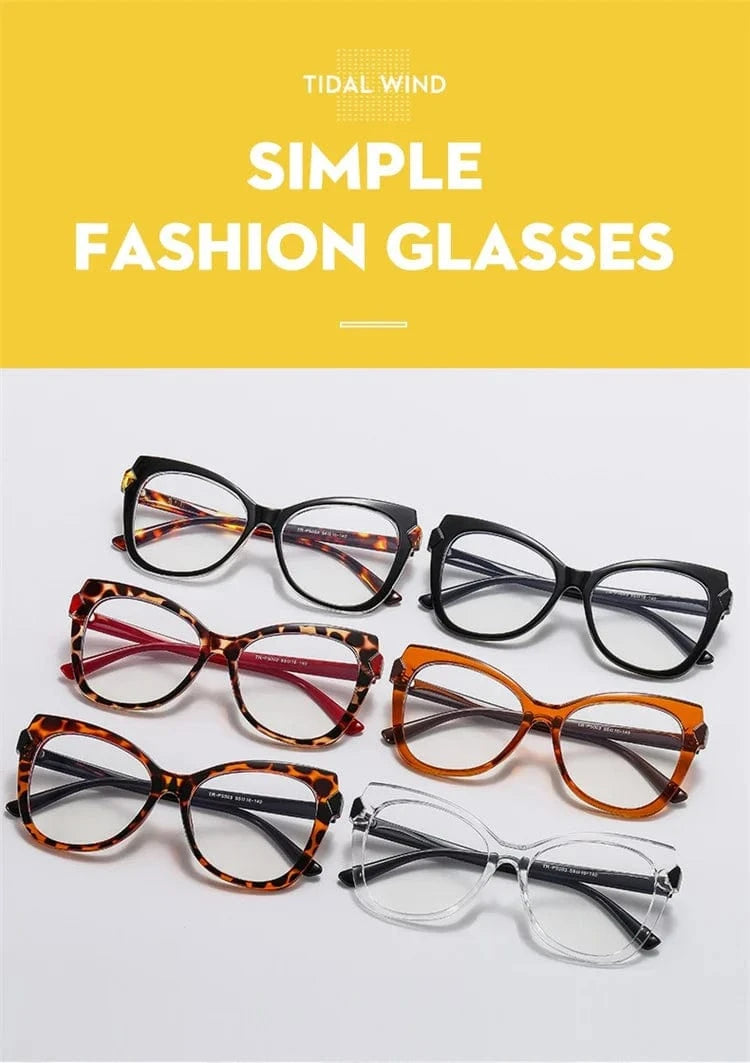 2024 Glasses wholesale Fashion Cat Eye Glasses For Computer Anti Blue Light Eyewear Vantage Blue Light Blocking TR90 Eyeglasses