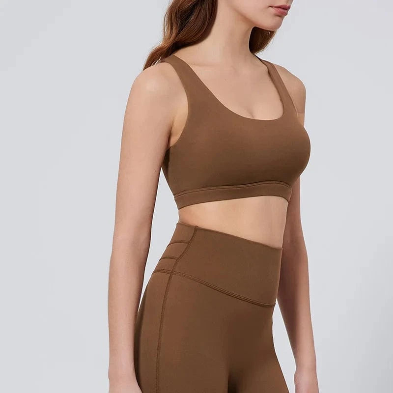 2024 Gym Wear Breathable Fitness Workout Cross Back Yoga Bra Womens Activewear Crop Tops  Fitness Top Lady Sports Bra For Women