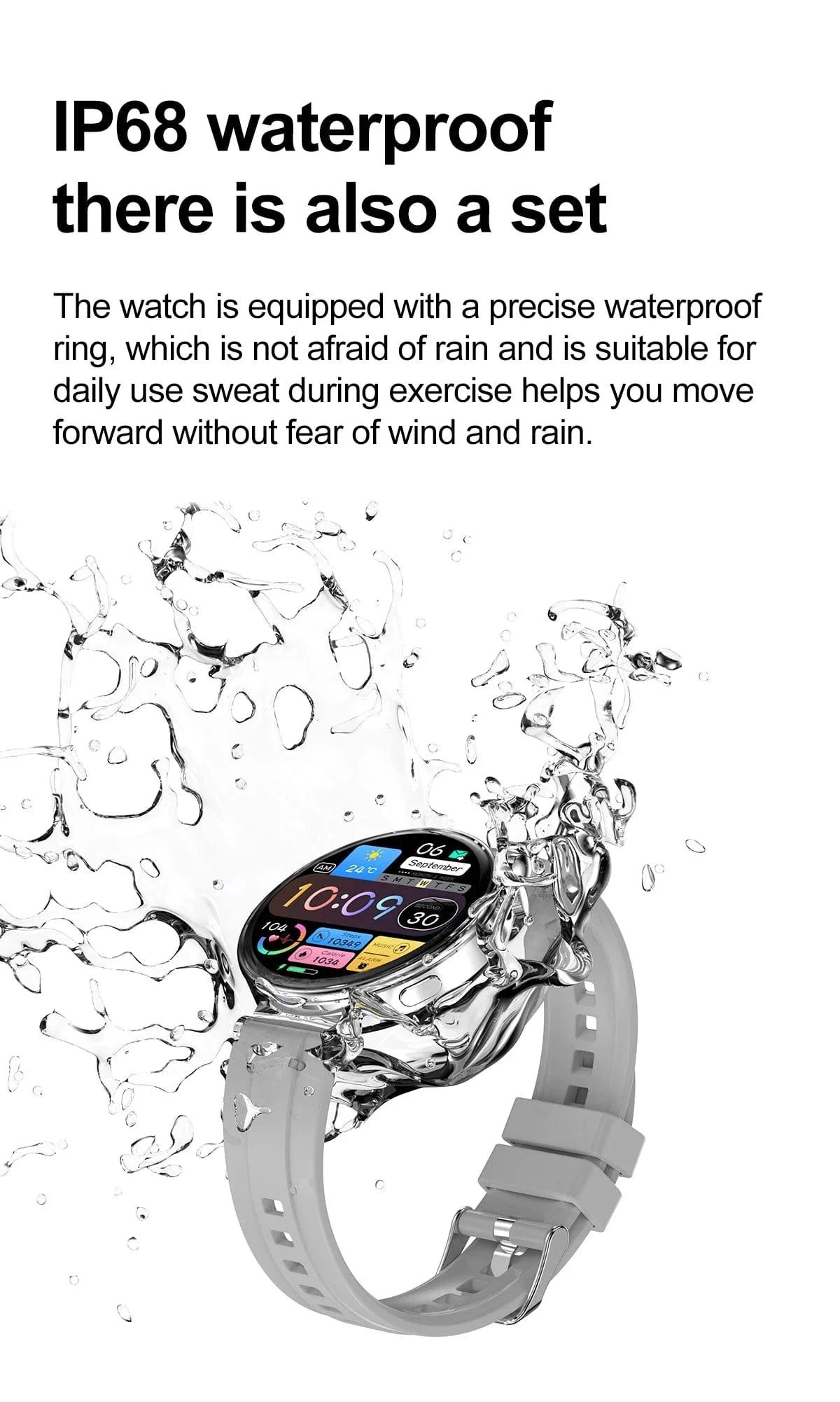2024 Hot sale HD AMOLED screen smart watch IP68 waterproof health monitor smart watches elegant women smartwatch
