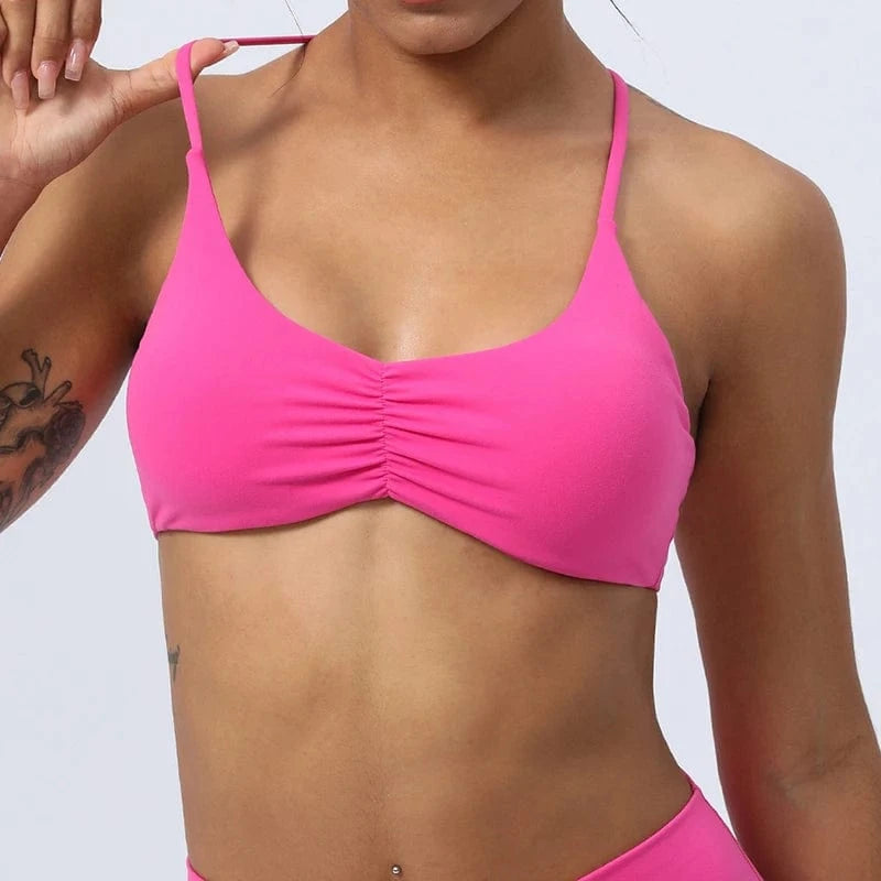 2024 Hot Sale Sexy Y Back Yoga Bra for Women Sling strap Sports Bras Custom Logo Crop Top Fitness Yoga Wear Training Clothing