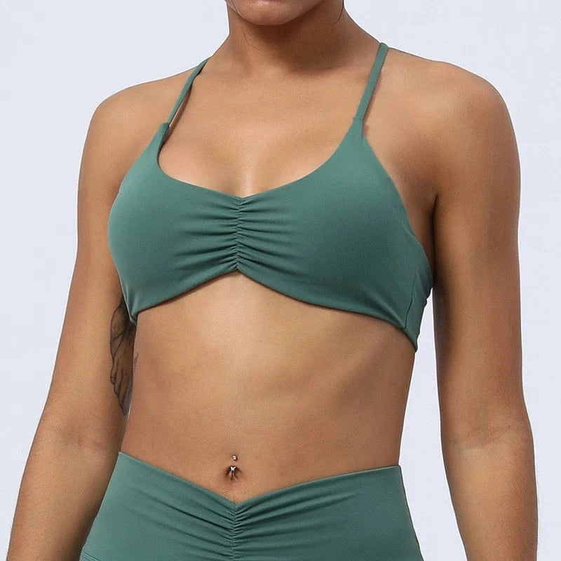 2024 Hot Sale Sexy Y Back Yoga Bra for Women Sling strap Sports Bras Custom Logo Crop Top Fitness Yoga Wear Training Clothing
