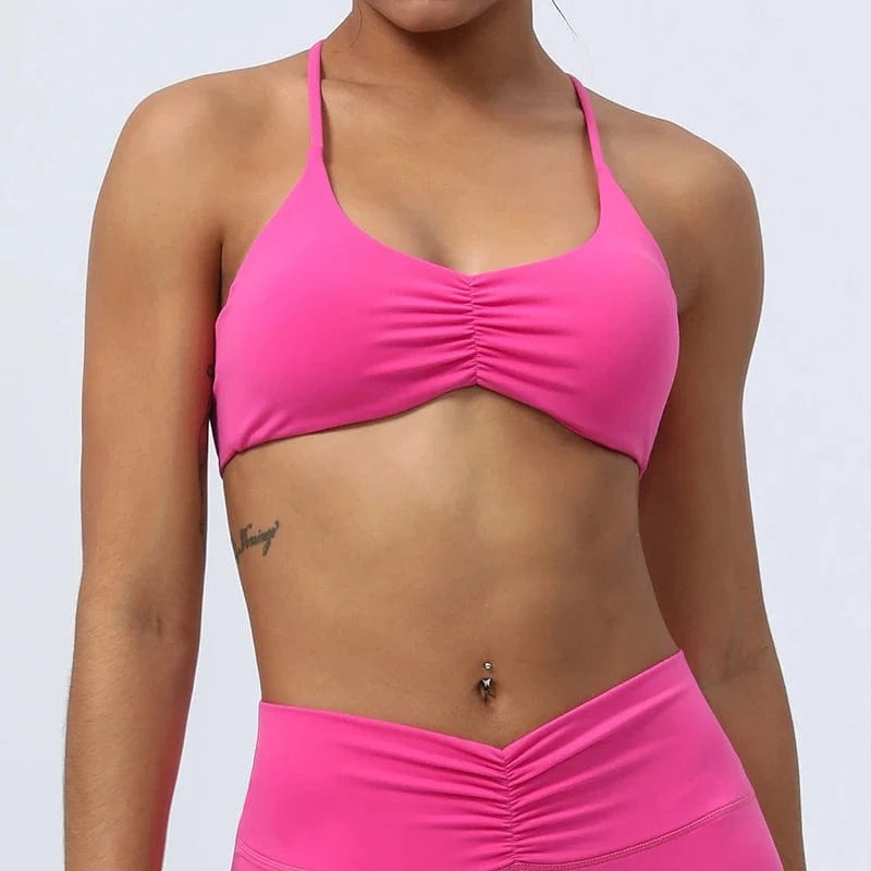 2024 Hot Sale Sexy Y Back Yoga Bra for Women Sling strap Sports Bras Custom Logo Crop Top Fitness Yoga Wear Training Clothing