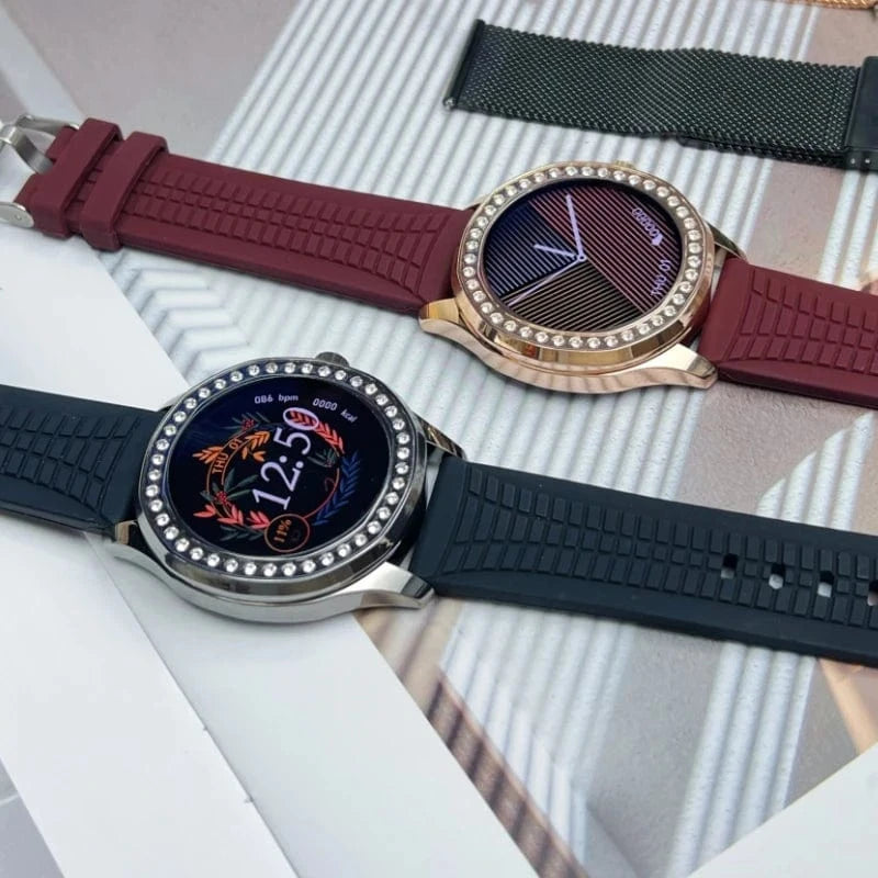 2024 Luxury Diamond women watch with double strap free dial G14 STAR Smartwatch RDfit NFC Reloj inteligente mujer