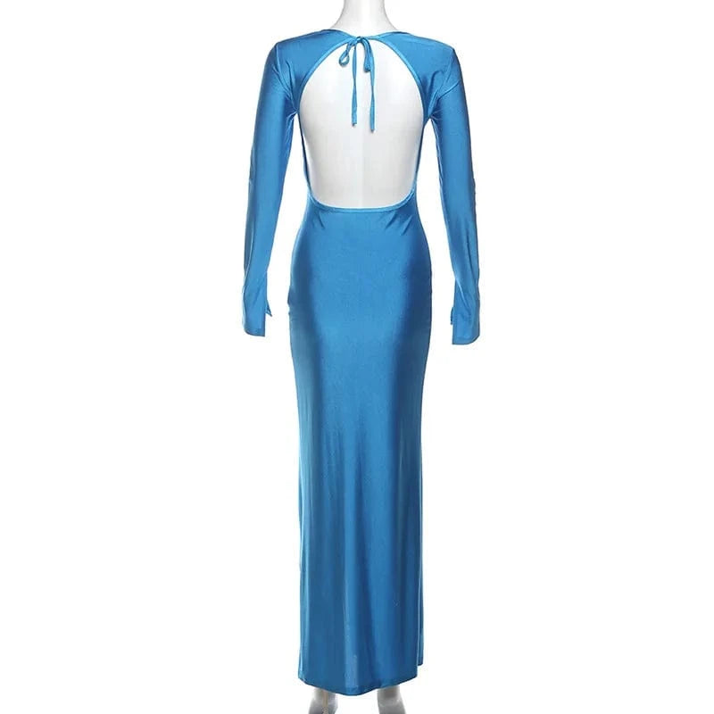 2024 Maxi Dress Ladies Elegant Streetwear Dresses Women Casual