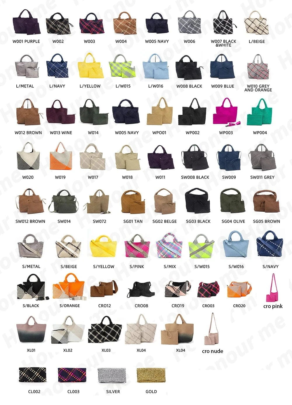 2024 neoprene woven tote bags weave neoprene crossbody purse beach bag with small pouch custom bag