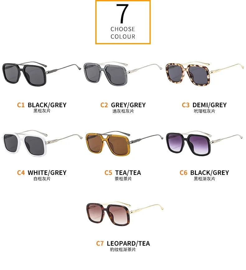 2024 New arrival classic small frame fashion trendy vintage men square frame ladies retro sunglasses