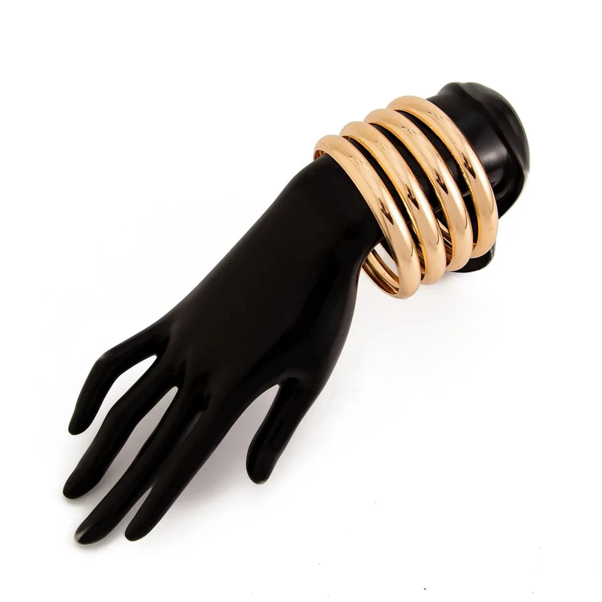 2024 New Arrival Fashion Cheap Wholesale stacked metal wide bracelets with simple personalized round punk women bracelet sets