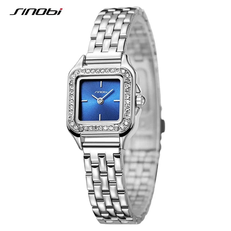 2024 New Arrival Sinobi hot sale ladies fashion watch square shaped women ladies Women Alloy Fashion Watch