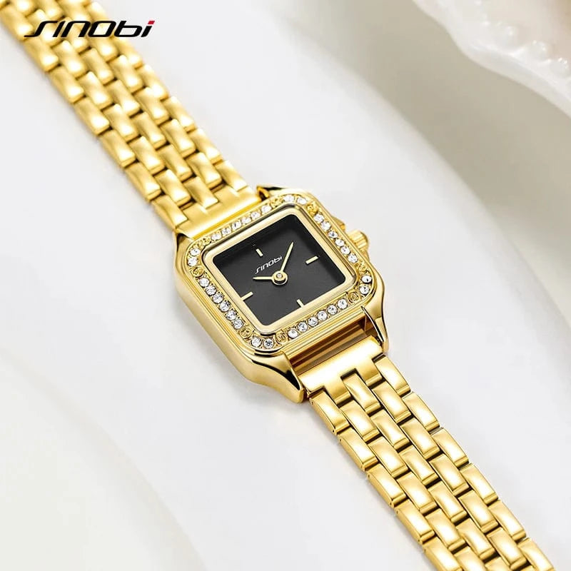 2024 New Arrival Sinobi hot sale ladies fashion watch square shaped women ladies Women Alloy Fashion Watch